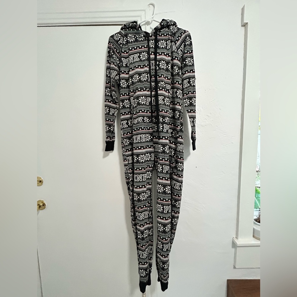 VS Pink Jumper Pajamas with Hood